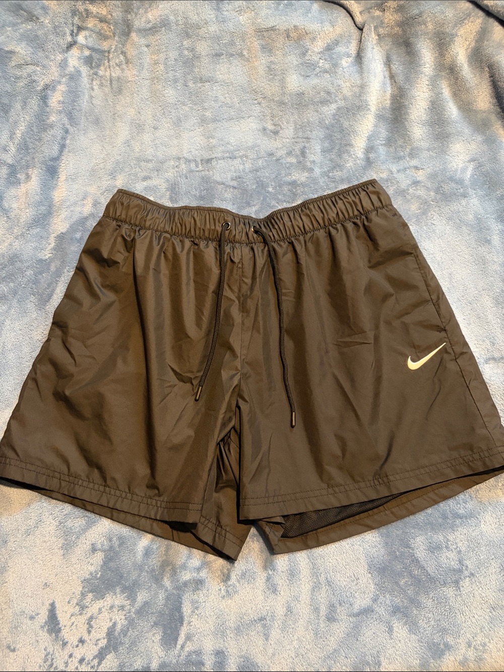 Nike Women Black Athletic Shorts with White Swoosh